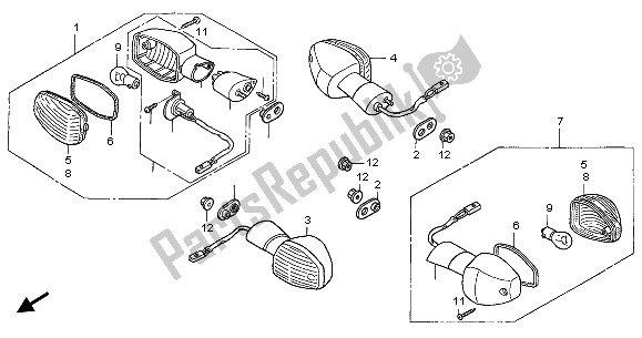 All parts for the Winker of the Honda CB 1300F 2003