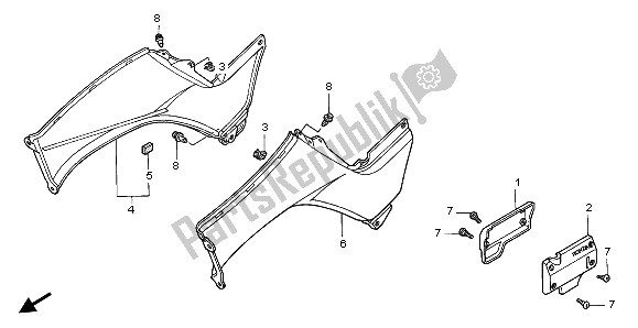 Todas las partes para Cubierta Del Cuerpo de Honda TRX 350 FE Fourtrax Rancher 4X4 ES 2000