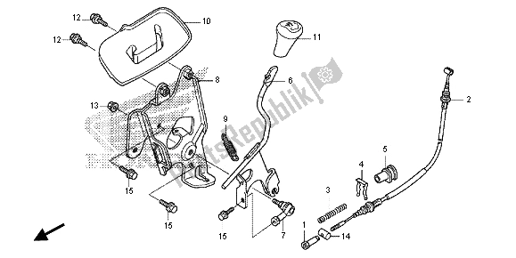 All parts for the Select Lever of the Honda TRX 420 FE Fourtrax Rancher 4X4 ES 2013