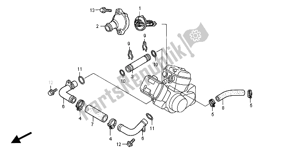 Todas las partes para Manguera De Agua de Honda VT 125C 2000