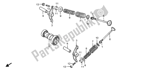Todas las partes para árbol De Levas Y Válvula de Honda CRF 70F 2009