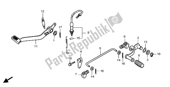 Tutte le parti per il Pedale del Honda CBR 125 RW 2010