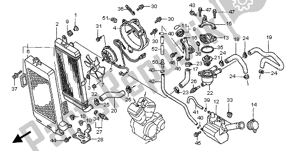 Tutte le parti per il Termosifone del Honda VT 750 DC 2002