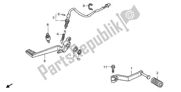 Tutte le parti per il Pedale del Honda VFR 800A 2006