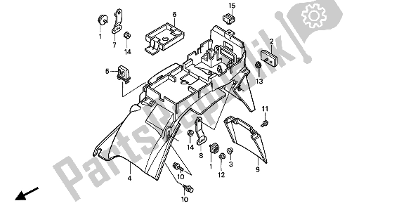 Tutte le parti per il Parafango Posteriore del Honda CB 750F2 1994