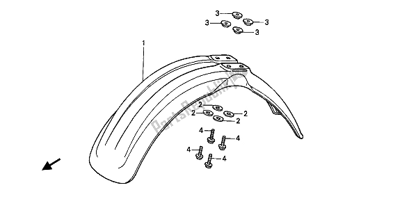 Todas las partes para Guardabarros Delantero de Honda CR 500R 2 1992
