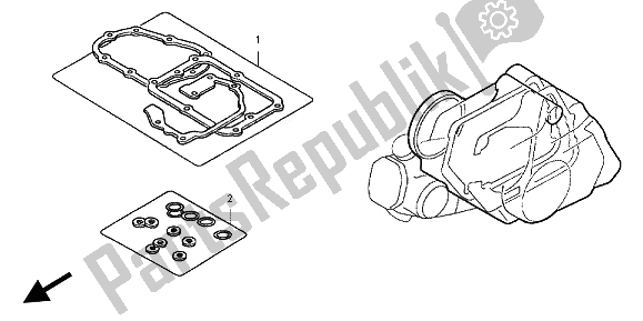 Alle onderdelen voor de Eop-2 Pakkingset B van de Honda TRX 90 2012