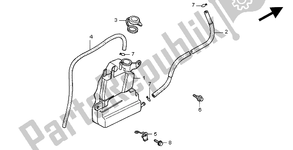 All parts for the Reserve Tank of the Honda ST 1100 1997