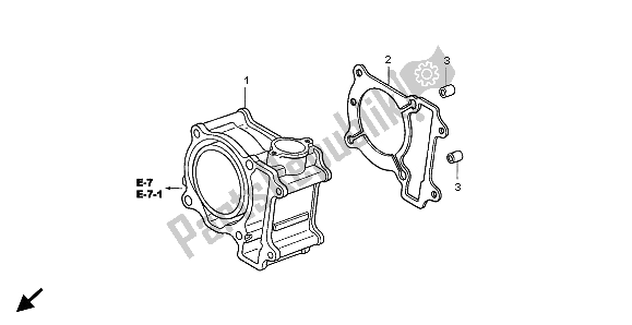Tutte le parti per il Cilindro del Honda FES 150A 2007