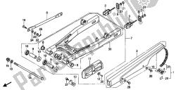 bras oscillant arrière et boîtier de chaîne