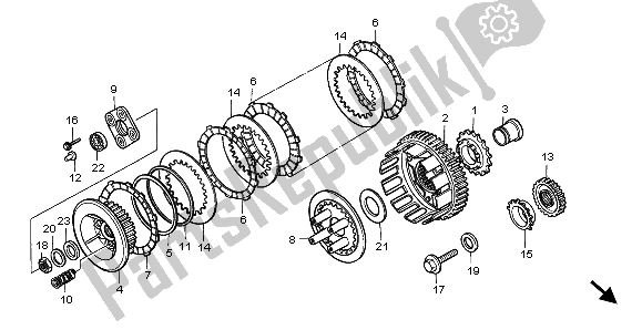 Todas las partes para Embrague de Honda XL 600V Transalp 1999