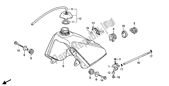 Wszystkie części do Zbiornik Paliwa Honda CR 80R 1985