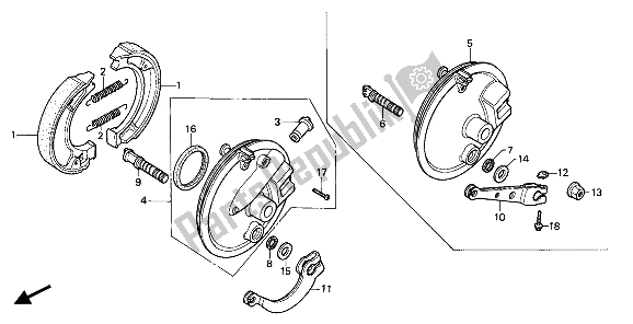 Todas las partes para Panel De Freno Delantero de Honda CR 80R2 1986