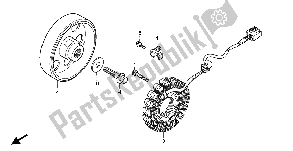 All parts for the Generator of the Honda CBF 1000 2006