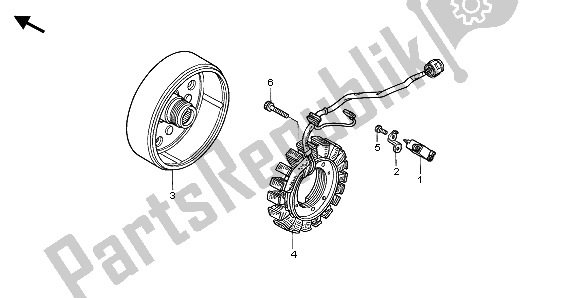 Tutte le parti per il Generatore del Honda TRX 400 FA Fourtrax Rancher AT 2004