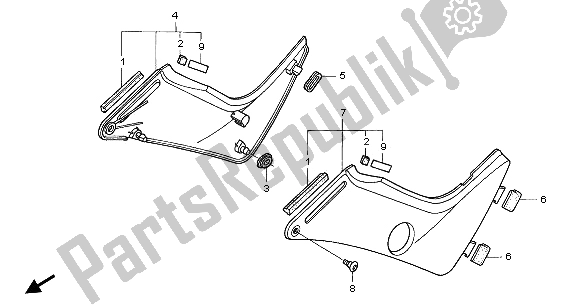 Todas las partes para Cubierta Lateral de Honda NT 650V 2002