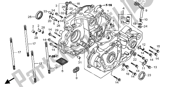 Todas las partes para Caja Del Cigüeñal de Honda XR 650R 2000