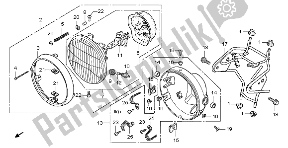 Todas las partes para Faro (eu) de Honda CBF 600 NA 2007