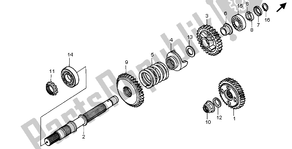 All parts for the Final Shaft of the Honda GL 1500 SE 1995