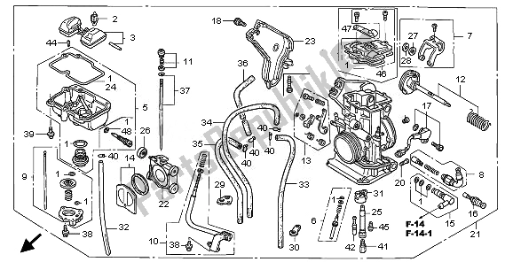 Alle onderdelen voor de Carburator van de Honda CRF 450X 2011