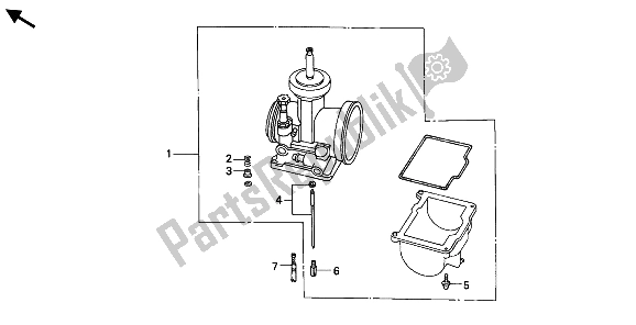 Todas las partes para Kit De Piezas Opcionales Del Carburador de Honda CR 500R 2 1992
