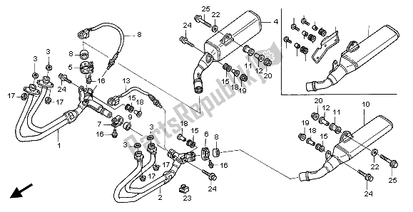 Todas las partes para Silenciador De Escape de Honda ST 1300 2003