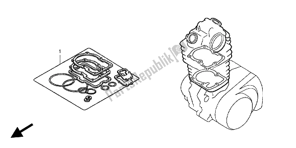 All parts for the Eop-1 Gasket Kit A of the Honda TRX 420 FE Fourtrax Rancer 4X4 ES 2012