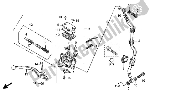 Tutte le parti per il Pompa Freno Anteriore del Honda CBR 125 RW 2010