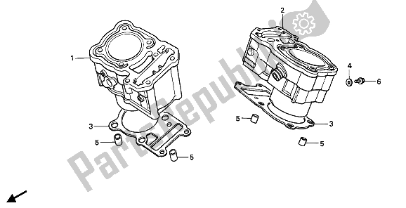 Todas las partes para Cilindro de Honda XRV 750 Africa Twin 1992