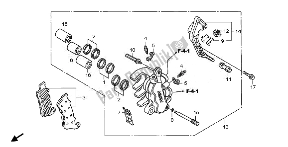 Todas las partes para L. Pinza De Freno Delantero (abs) de Honda XL 700 VA Transalp 2008