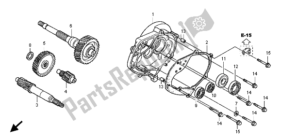 Alle onderdelen voor de Overdragen van de Honda SH 150R 2012