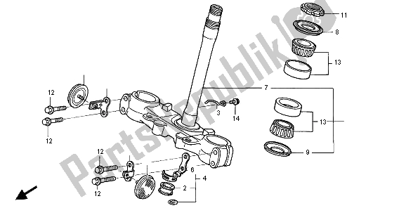 Tutte le parti per il Gambo Dello Sterzo del Honda XR 250R 1996