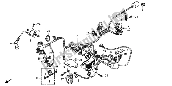 Tutte le parti per il Cablaggio del Honda CBR 125R 2013