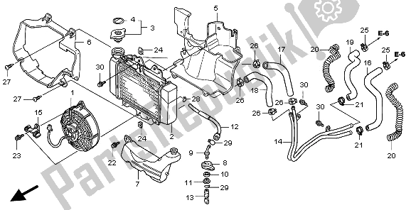 Alle onderdelen voor de Radiator van de Honda PES 150 2009