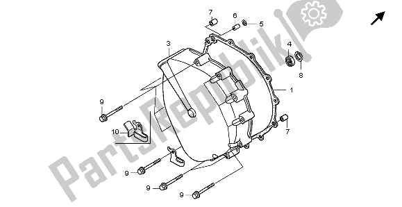 All parts for the Clutch Cover of the Honda GL 1800 2007