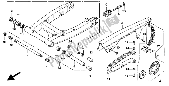 Todas las partes para Basculante de Honda CBR 1100 XX 1999