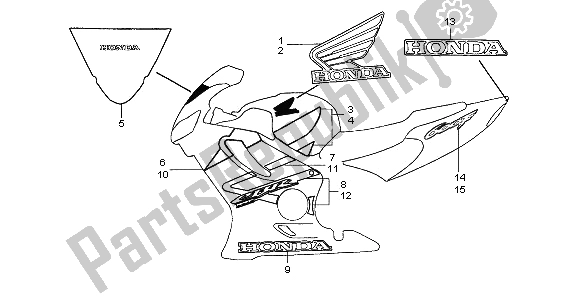 Tutte le parti per il Banda del Honda CBR 600F 2005