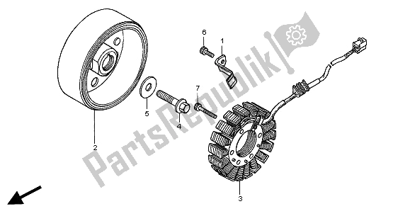 Wszystkie części do Generator Honda CB 600F Hornet 2002