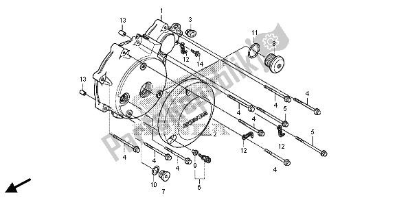 Tutte le parti per il Coperchio Carter Sinistro del Honda VT 750C2S 2013