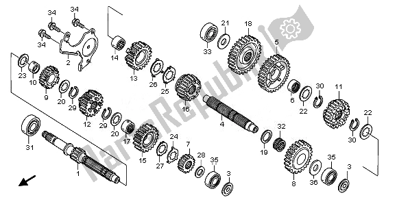 Todas las partes para Transmisión de Honda NT 700V 2008