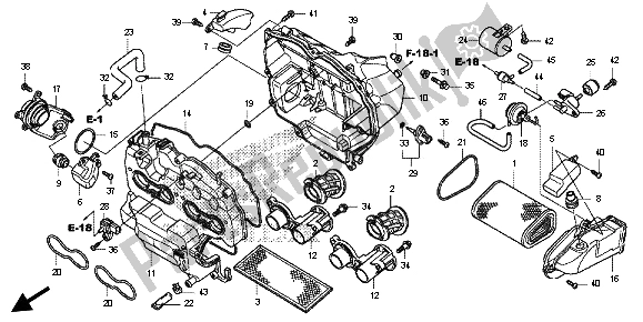 Toutes les pièces pour le Purificateur D'air du Honda CB 600F Hornet 2013