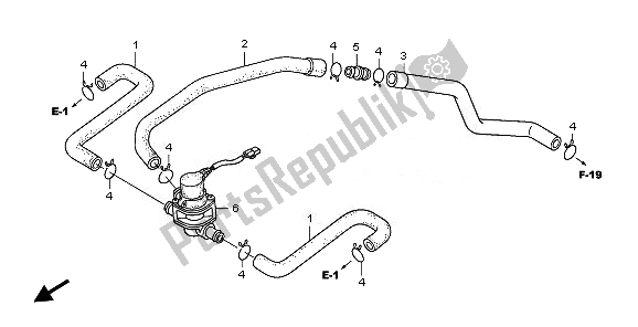 All parts for the Air Injection Valve of the Honda CB 1300A 2008
