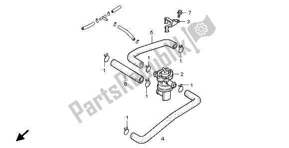 Tutte le parti per il Valvola Di Aspirazione Dell'aria del Honda VT 600C 1998