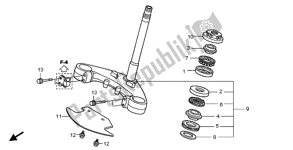 Wszystkie części do Mostek Kierownicy Honda XL 125V 2010