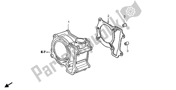 All parts for the Cylinder of the Honda FES 125A 2011