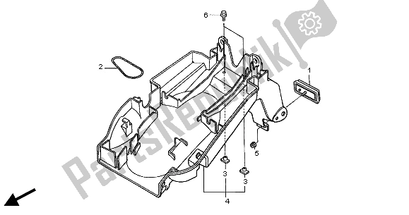 Tutte le parti per il Parafango Posteriore del Honda CB 600F2 Hornet 2002