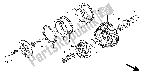 Todas las partes para Embrague de Honda CBR 600F 2000
