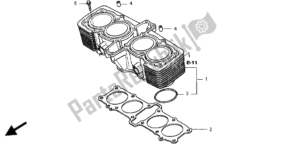 Wszystkie części do Cylinder Honda CB 1300X4 1999