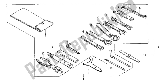 All parts for the Tools of the Honda NTV 650 1991