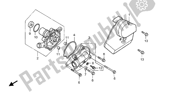 Todas las partes para Bomba De Agua de Honda NTV 650 1997